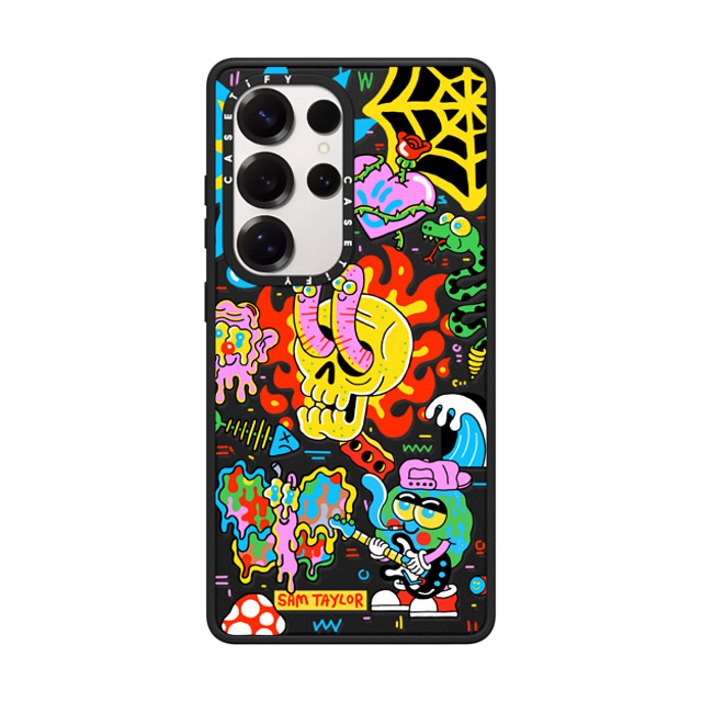 Sam Taylor x CASETiFY Galaxy S25 Ultra ケース Sticker,Skull マットブラック マグネット式 インパクトケース Silly Little Bits Back to School Sam Taylor x CASETiFY Galaxy S25 Ultra ケース Sticker,Skull マットブラック マグネット式 インパクトケース Silly Little Bits Back to School