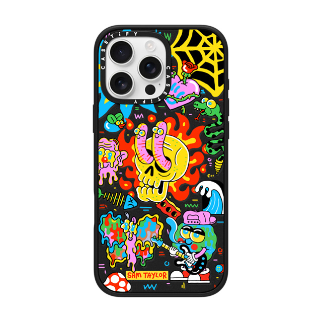 Sam Taylor x CASETiFY iPhone 16 Pro Max Case Sticker,Skull Matte Black Impact Case MagSafe Compatible Silly Little Bits Back to School Sam Taylor x CASETiFY iPhone 16 Pro Max Case Sticker,Skull Matte Black Impact Case MagSafe Compatible Silly Little Bits Back to School