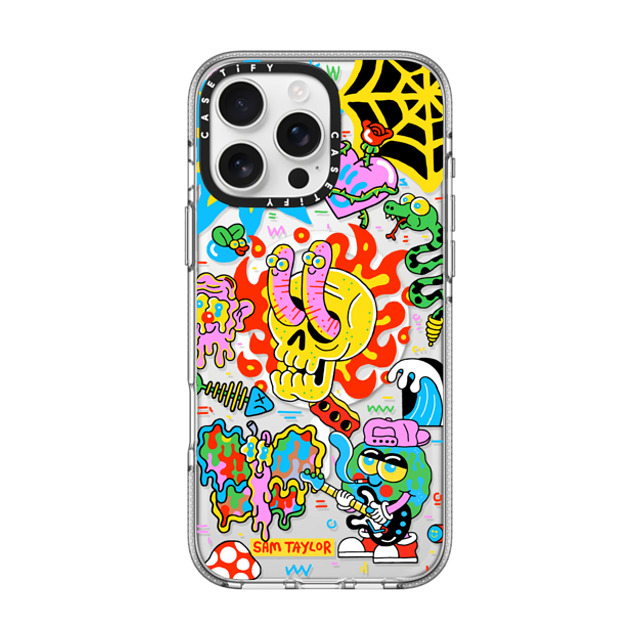 Sam Taylor x CASETiFY iPhone 16 Pro Max Case Sticker,Skull クリア クリア ケース MagSafe対応 Silly Little Bits Back to School Sam Taylor x CASETiFY iPhone 16 Pro Max Case Sticker,Skull クリア クリア ケース MagSafe対応 Silly Little Bits Back to School
