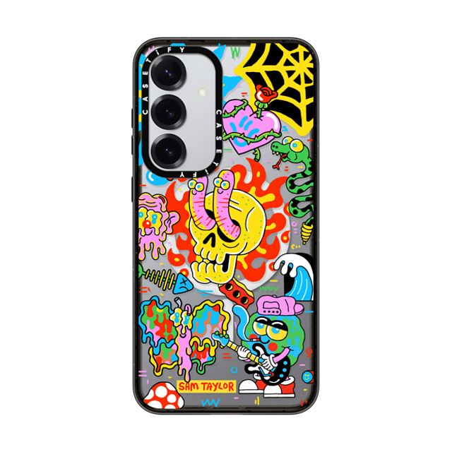 Sam Taylor x CASETiFY Galaxy S25+ ケース Sticker,Skull ブラック マグネット式 インパクトケース Silly Little Bits Back to School Sam Taylor x CASETiFY Galaxy S25+ ケース Sticker,Skull ブラック マグネット式 インパクトケース Silly Little Bits Back to School