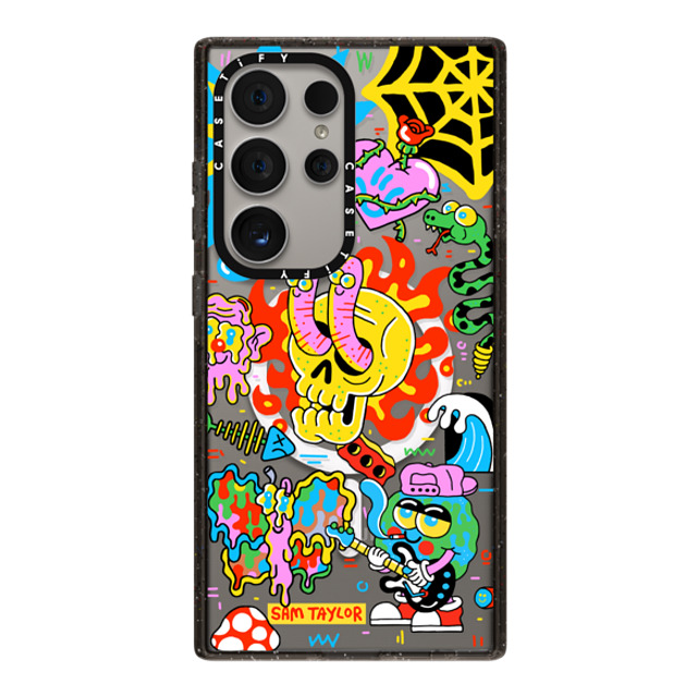 Sam Taylor x CASETiFY Galaxy S24 Ultra ケース Sticker,Skull ブラック マグネット式 インパクトケース Silly Little Bits Back to School Sam Taylor x CASETiFY Galaxy S24 Ultra ケース Sticker,Skull ブラック マグネット式 インパクトケース Silly Little Bits Back to School