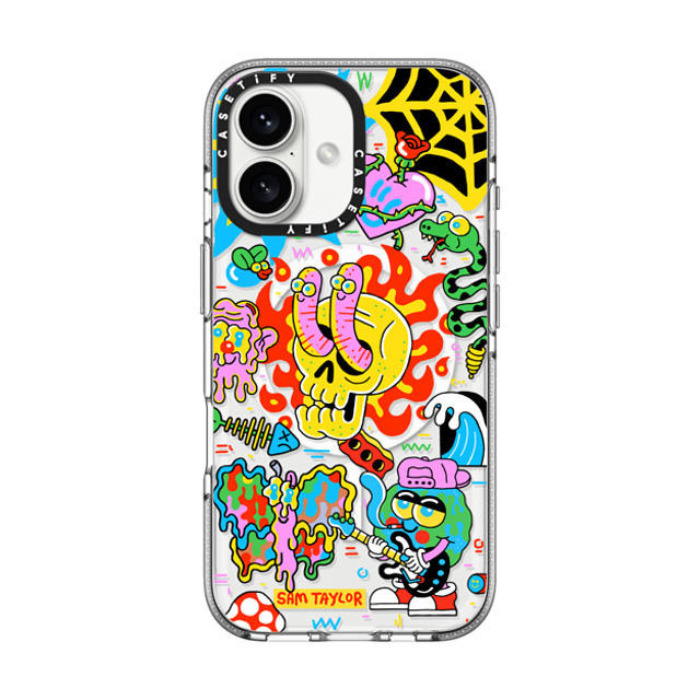 Sam Taylor x CASETiFY iPhone 16 Case Sticker,Skull クリア クリア ケース MagSafe対応 Silly Little Bits Back to School Sam Taylor x CASETiFY iPhone 16 Case Sticker,Skull クリア クリア ケース MagSafe対応 Silly Little Bits Back to School