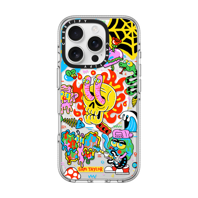 Sam Taylor x CASETiFY iPhone 16 Pro Case Sticker,Skull クリア クリア ケース MagSafe対応 Silly Little Bits Back to School Sam Taylor x CASETiFY iPhone 16 Pro Case Sticker,Skull クリア クリア ケース MagSafe対応 Silly Little Bits Back to School