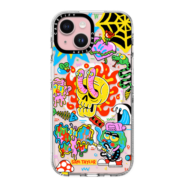 Sam Taylor x CASETiFY iPhone 15 Case Sticker,Skull クリア クリア ケース MagSafe対応 Silly Little Bits Back to School Sam Taylor x CASETiFY iPhone 15 Case Sticker,Skull クリア クリア ケース MagSafe対応 Silly Little Bits Back to School