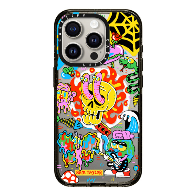Sam Taylor x CASETiFY iPhone 15 Pro Case Sticker,Skull Black Impact Case MagSafe Compatible Silly Little Bits Back to School Sam Taylor x CASETiFY iPhone 15 Pro Case Sticker,Skull Black Impact Case MagSafe Compatible Silly Little Bits Back to School