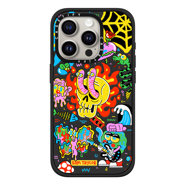 Sam Taylor x CASETiFY iPhone 15 Pro Case Sticker,Skull Matte Black Impact Case MagSafe Compatible Silly Little Bits Back to School Sam Taylor x CASETiFY iPhone 15 Pro Case Sticker,Skull Matte Black Impact Case MagSafe Compatible Silly Little Bits Back to School