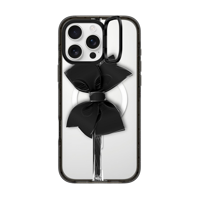 CASETiFY iPhone 16 Pro Max Case Black インパクトリングスタンドケース MagSafe対応 Ribbon Black Bow CASETiFY iPhone 16 Pro Max Case Black インパクトリングスタンドケース MagSafe対応 Ribbon Black Bow