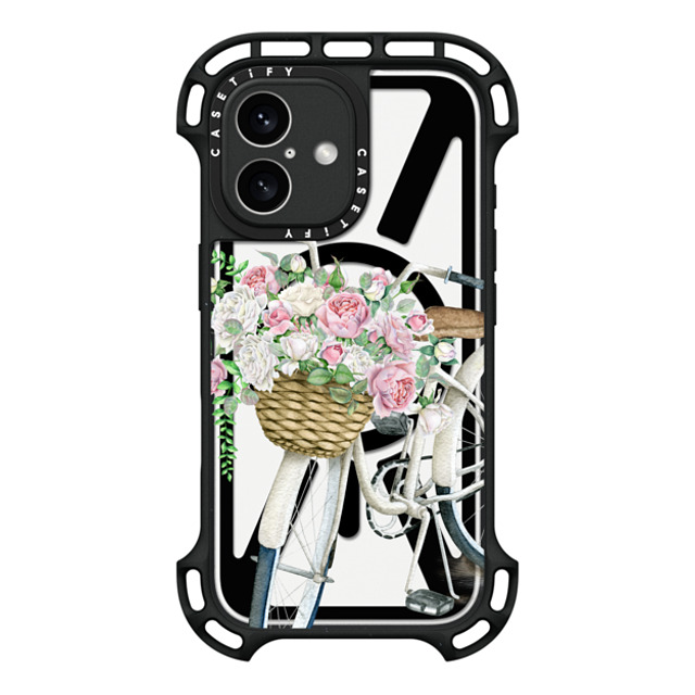 CASETiFY iPhone 16 ケース ブラック ウルトラ バウンスケース MagSafe対応 white bike sarokey