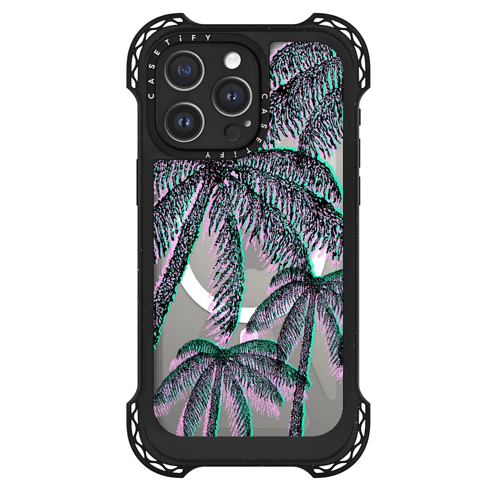 Teal Pink Black Summer Tropical Palm Trees – CASETiFY
