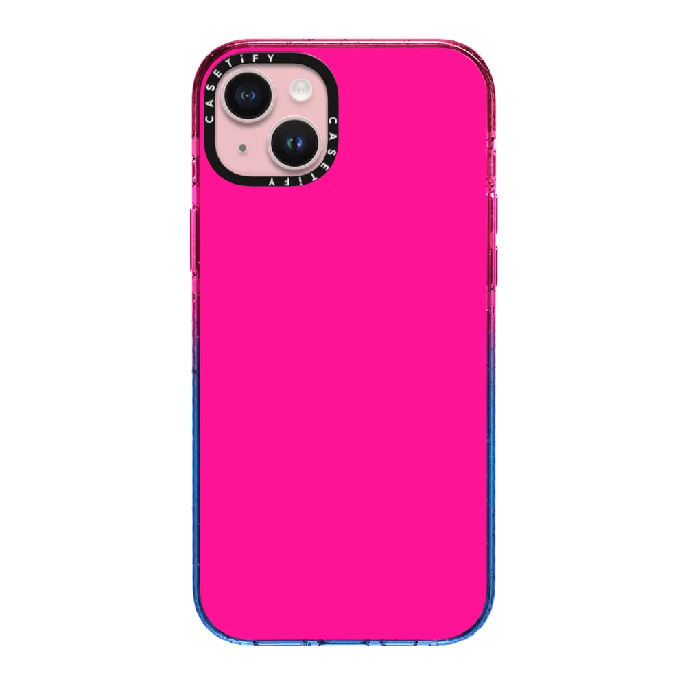 Impact iPhone 15 Plus Case - Simple Neon Pink