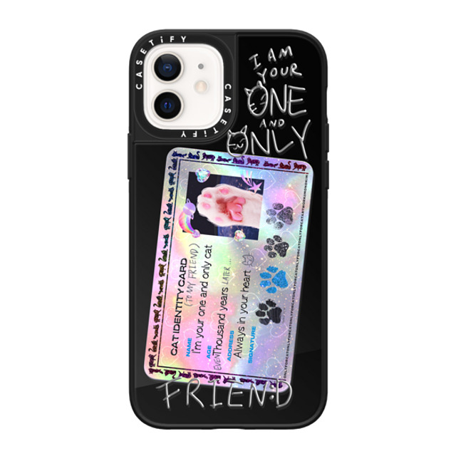 Mond Kim x CASETiFY iPhone 12 Case Animal,Surrealism Black on Black ミラーケース MagSafe対応 Cat ID Card by Mond Kim Mother's Day Mond Kim x CASETiFY iPhone 12 Case Animal,Surrealism Black on Black ミラーケース MagSafe対応 Cat ID Card by Mond Kim Mother's Day