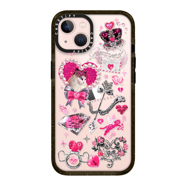 Mond Kim x CASETiFY iPhone 13 ケース ブラック インパクトケース Cupid Cat by Mond Kim