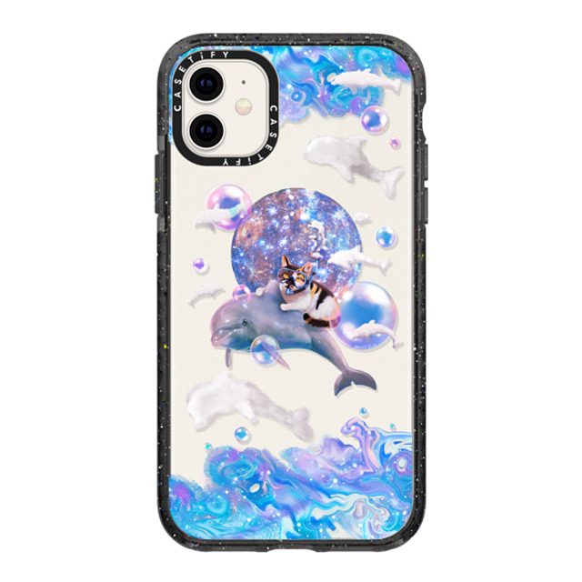 Mond Kim x CASETiFY iPhone 11 ケース ブラック インパクトケース THE CAT FROM THE SEA BY MOND KIM