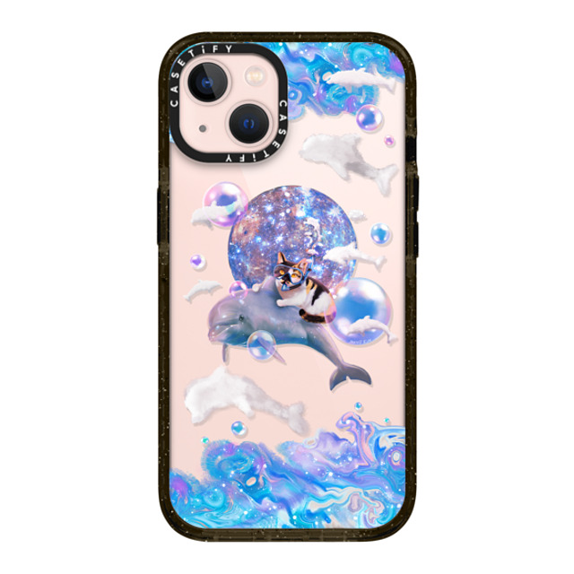 Mond Kim x CASETiFY iPhone 13 ケース ブラック インパクトケース THE CAT FROM THE SEA BY MOND KIM