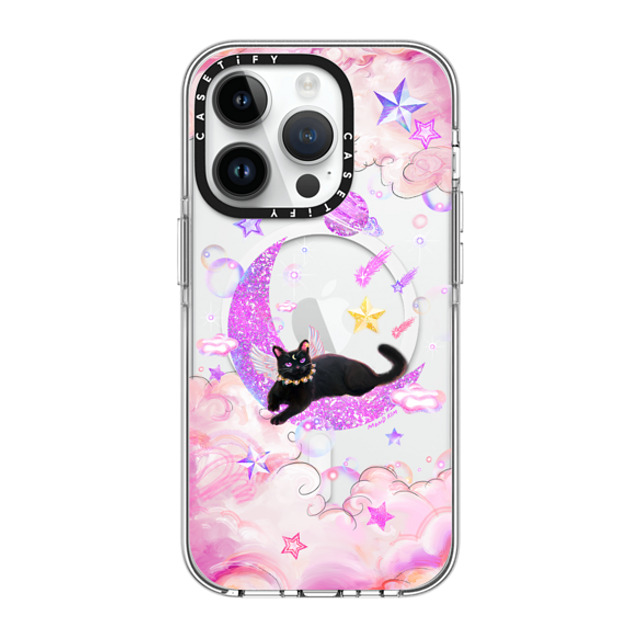 Mond Kim x CASETiFY iPhone 14 Pro ケース クリア クリア ケース MagSafe対応 The Cat from The Moon by Mond Kim