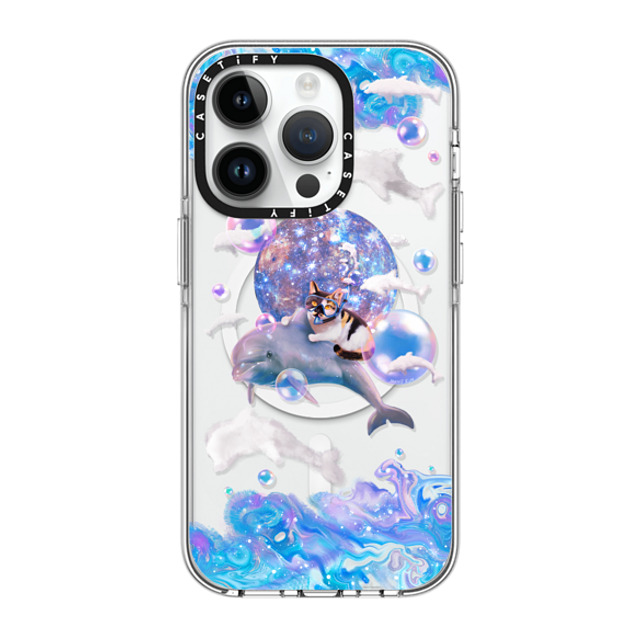Mond Kim x CASETiFY iPhone 14 Pro Case Clear Clear Case MagSafe Compatible THE CAT FROM THE SEA BY MOND KIM Mond Kim x CASETiFY iPhone 14 Pro Case Clear Clear Case MagSafe Compatible THE CAT FROM THE SEA BY MOND KIM