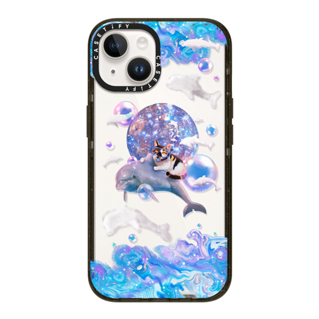 Mond Kim x CASETiFY iPhone 14 ケース ブラック インパクトケース THE CAT FROM THE SEA BY MOND KIM