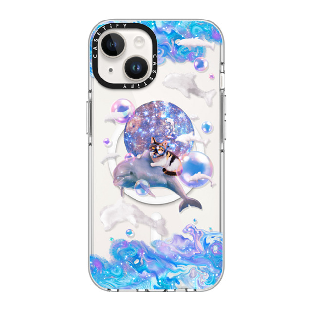 Mond Kim x CASETiFY iPhone 14 ケース クリア クリア ケース MagSafe対応 THE CAT FROM THE SEA BY MOND KIM