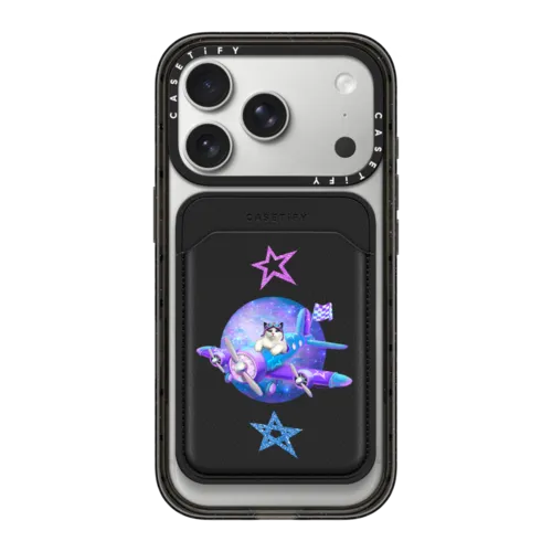 Snappy MagSafe Wallet - Space Pilot Cat