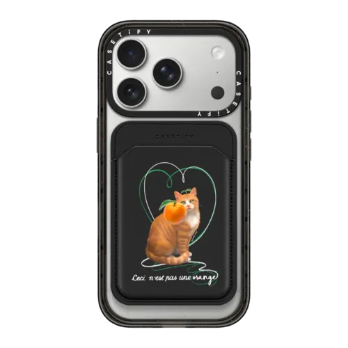 Snappy MagSafe Wallet - Flying Orange Cat