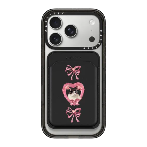 Snappy MagSafe Wallet - Heart Bow Cat