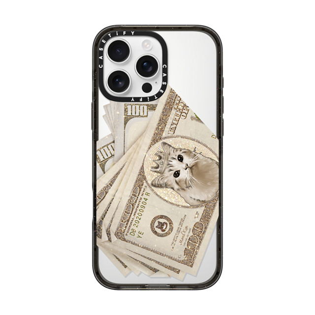 Mond Kim x CASETiFY iPhone 16 Pro Max ケース Animal,Surrealism ブラック インパクトケース MagSafe対応 Million Dollar Cat by Mond Kim Father's Day Mond Kim x CASETiFY iPhone 16 Pro Max ケース Animal,Surrealism ブラック インパクトケース MagSafe対応 Million Dollar Cat by Mond Kim Father's Day