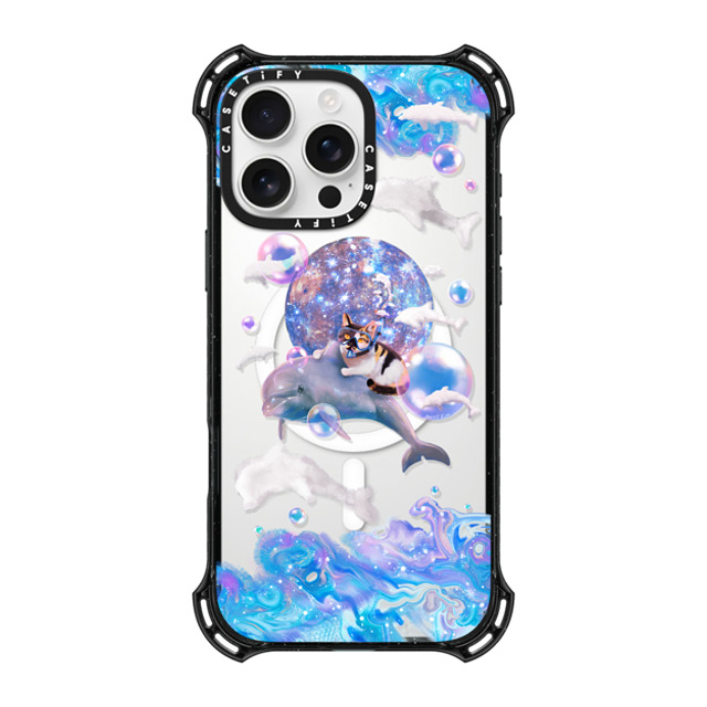 Mond Kim x CASETiFY iPhone 16 Pro Max ケース ブラック バウンスケース THE CAT FROM THE SEA BY MOND KIM