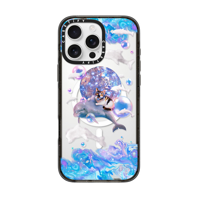 Mond Kim x CASETiFY iPhone 16 Pro Max ケース ブラック インパクトケース MagSafe対応 THE CAT FROM THE SEA BY MOND KIM