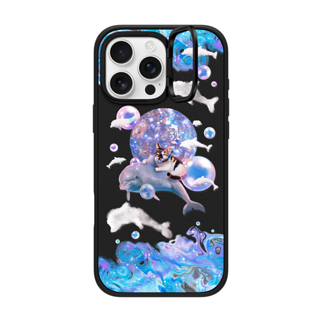 Mond Kim x CASETiFY iPhone 16 Pro Max ケース マットブラック インパクトリングスタンドケース MagSafe対応 THE CAT FROM THE SEA BY MOND KIM