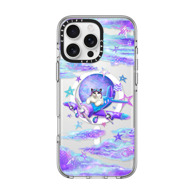 Mond Kim x CASETiFY iPhone 16 Pro Max Case Clear Clear Case MagSafe Compatible Space Pilot Cat Father's Day Mond Kim x CASETiFY iPhone 16 Pro Max Case Clear Clear Case MagSafe Compatible Space Pilot Cat Father's Day