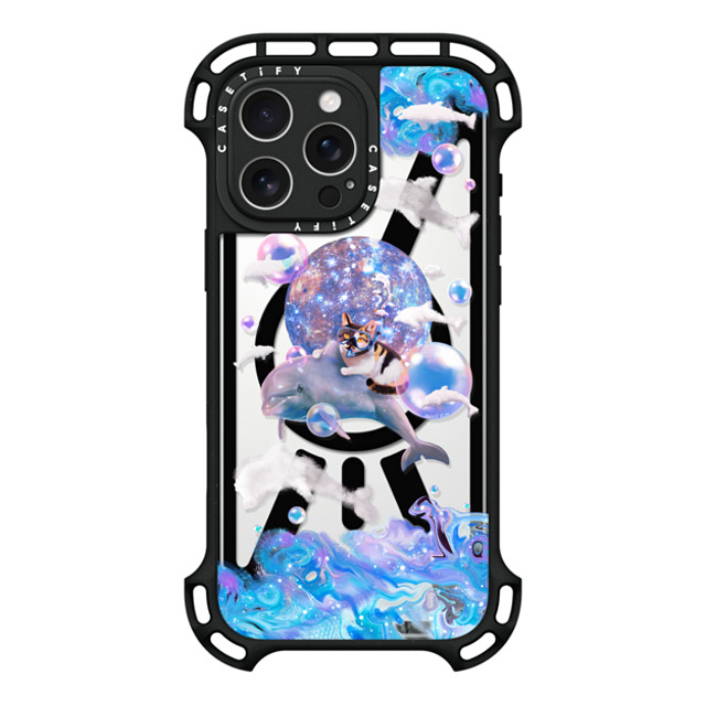 Mond Kim x CASETiFY iPhone 16 Pro Max ケース ブラック ウルトラ バウンスケース MagSafe対応 THE CAT FROM THE SEA BY MOND KIM