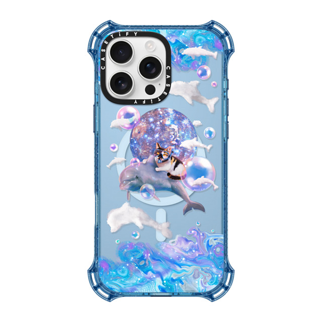 Mond Kim x CASETiFY iPhone 16 Pro Max ケース ベイビーブルー バウンスケース THE CAT FROM THE SEA BY MOND KIM
