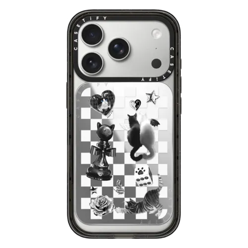 Snappy Cardholder Stand - Black Chess Cat