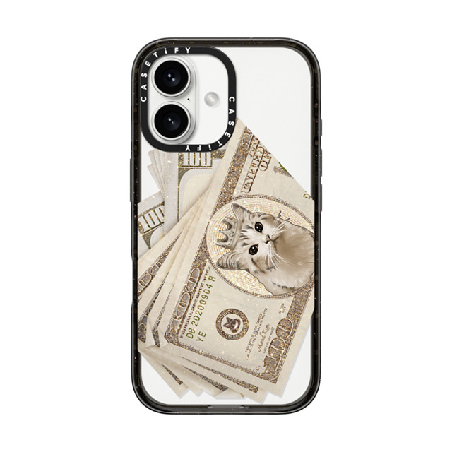 Mond Kim x CASETiFY iPhone 16 ケース Animal,Surrealism ブラック インパクトケース MagSafe対応 Million Dollar Cat by Mond Kim Father's Day Mond Kim x CASETiFY iPhone 16 ケース Animal,Surrealism ブラック インパクトケース MagSafe対応 Million Dollar Cat by Mond Kim Father's Day