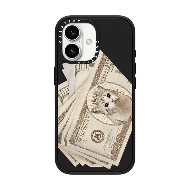 Mond Kim x CASETiFY iPhone 16 ケース Animal,Surrealism マットブラック インパクトケース MagSafe対応 Million Dollar Cat by Mond Kim Father's Day Mond Kim x CASETiFY iPhone 16 ケース Animal,Surrealism マットブラック インパクトケース MagSafe対応 Million Dollar Cat by Mond Kim Father's Day