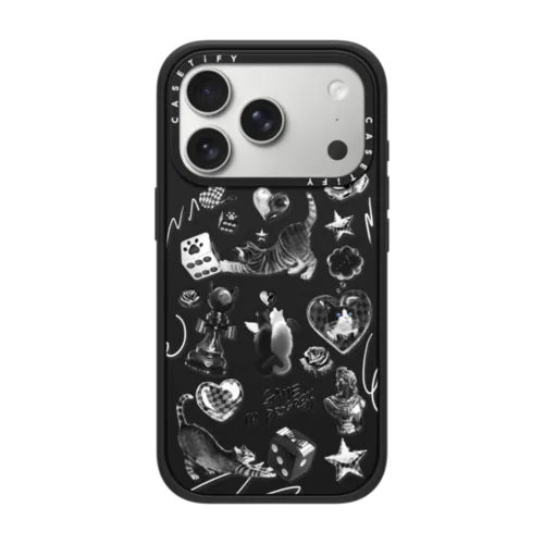 iPhone 17 Pro - Black Chess Cat