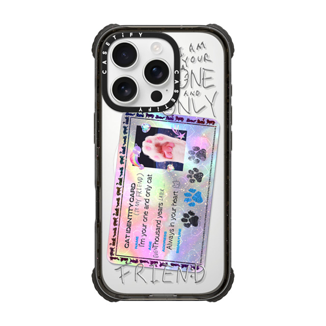 Mond Kim x CASETiFY iPhone 16 Pro Case Animal,Surrealism Black ウルトラ インパクトケース MagSafe 対応 Cat ID Card by Mond Kim Mother's Day Mond Kim x CASETiFY iPhone 16 Pro Case Animal,Surrealism Black ウルトラ インパクトケース MagSafe 対応 Cat ID Card by Mond Kim Mother's Day