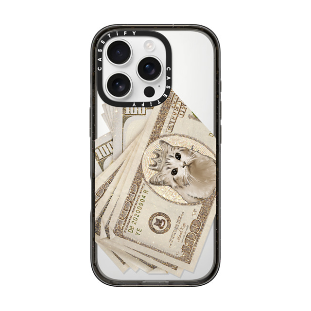 Mond Kim x CASETiFY iPhone 16 Pro Case Animal,Surrealism Black Impact Case Million Dollar Cat by Mond Kim Father's Day Mond Kim x CASETiFY iPhone 16 Pro Case Animal,Surrealism Black Impact Case Million Dollar Cat by Mond Kim Father's Day