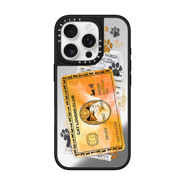 Mond Kim x CASETiFY iPhone 16 Pro Case Animal,Surrealism Silver on Black ミラーケース MagSafe対応 Cat Lovers Card by Mond Kim Mother's Day Mond Kim x CASETiFY iPhone 16 Pro Case Animal,Surrealism Silver on Black ミラーケース MagSafe対応 Cat Lovers Card by Mond Kim Mother's Day