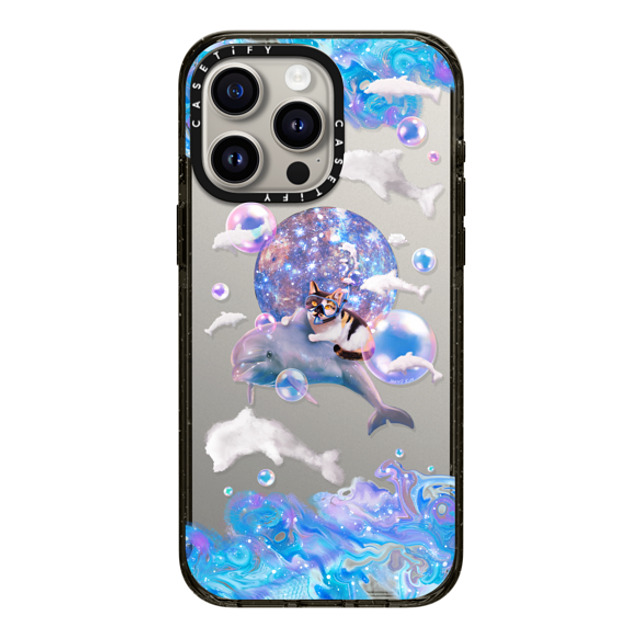 Mond Kim x CASETiFY iPhone 15 Pro Max ケース ブラック インパクトケース THE CAT FROM THE SEA BY MOND KIM