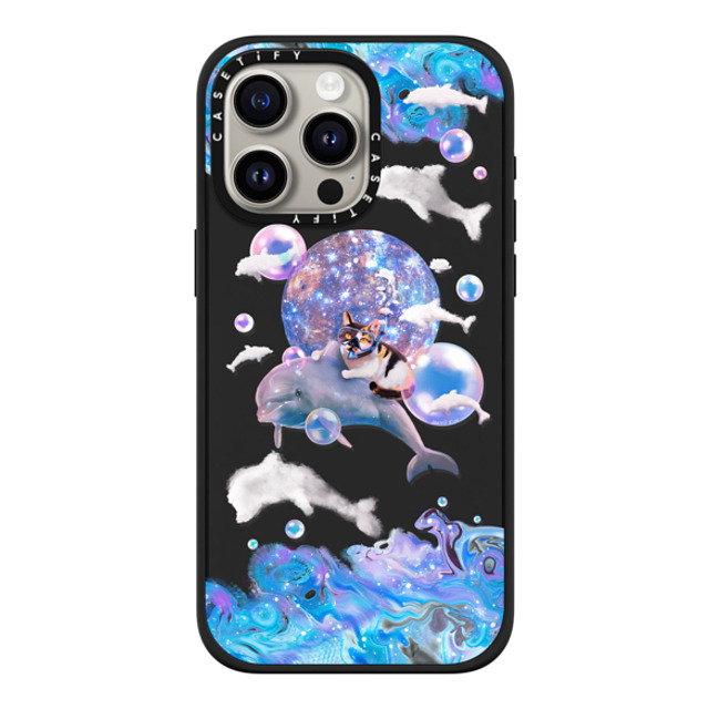 Mond Kim x CASETiFY iPhone 15 Pro Max ケース マットブラック インパクトケース MagSafe対応 THE CAT FROM THE SEA BY MOND KIM