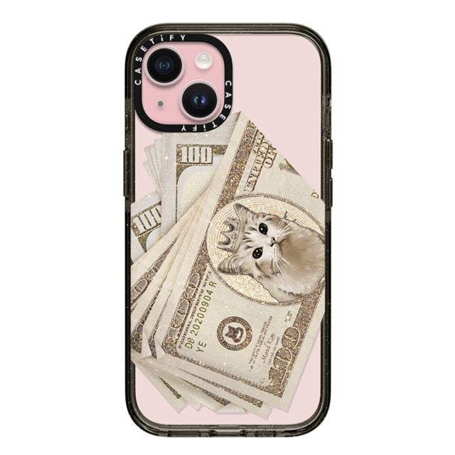 Mond Kim x CASETiFY iPhone 15 ケース Animal,Chrome ブラック インパクトケース MagSafe対応 Million Dollar Cat by Mond Kim Back to School Mond Kim x CASETiFY iPhone 15 ケース Animal,Chrome ブラック インパクトケース MagSafe対応 Million Dollar Cat by Mond Kim Back to School