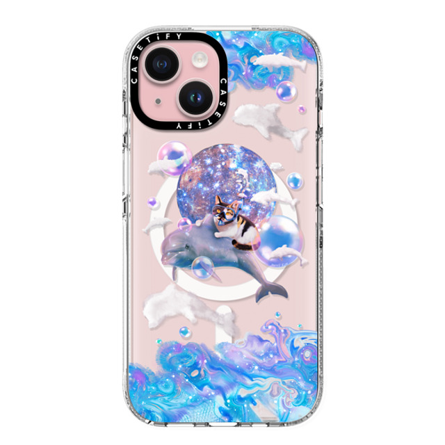 Mond Kim x CASETiFY iPhone 15 ケース クリア クリア ケース MagSafe対応 THE CAT FROM THE SEA BY MOND KIM