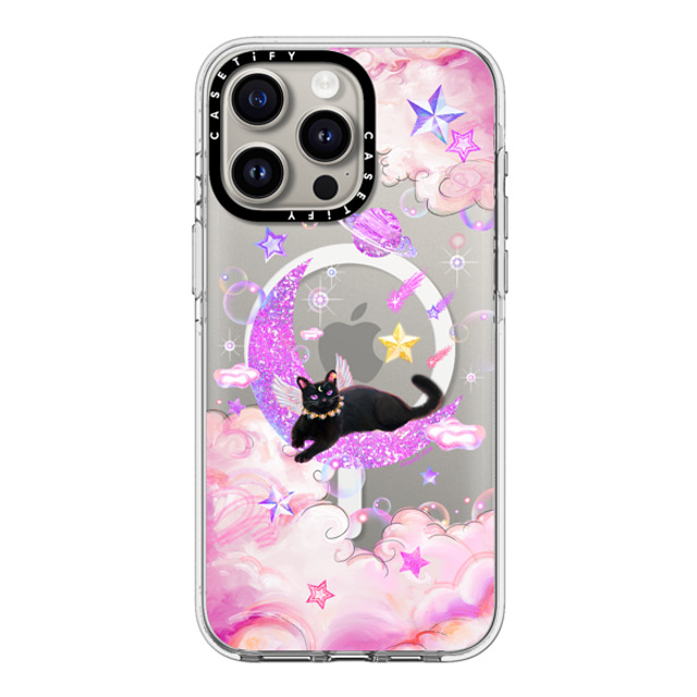 Mond Kim x CASETiFY iPhone 15 Pro Max ケース クリア クリア ケース MagSafe対応 The Cat from The Moon by Mond Kim