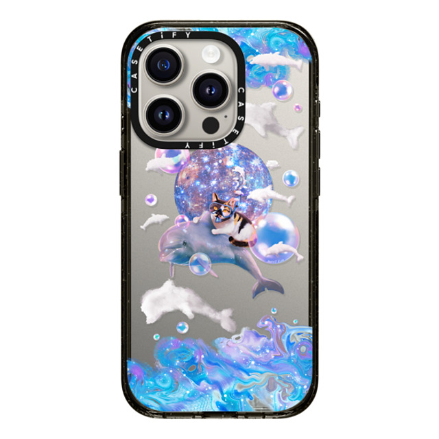 Mond Kim x CASETiFY iPhone 15 Pro ケース ブラック インパクトケース THE CAT FROM THE SEA BY MOND KIM