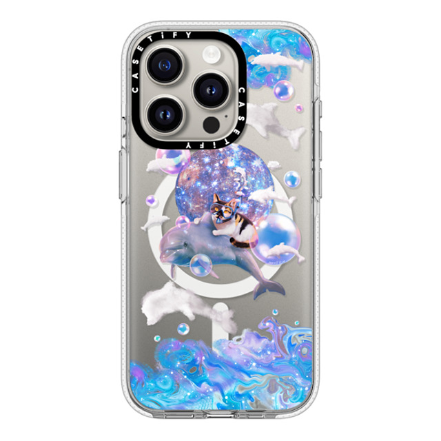 Mond Kim x CASETiFY iPhone 15 Pro ケース クリア クリア ケース MagSafe対応 THE CAT FROM THE SEA BY MOND KIM