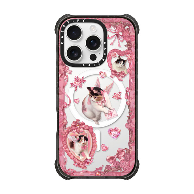Mond Kim x CASETiFY iPhone 16 Pro ケース Ribbon ブラック ウルトラ インパクトケース MagSafe 対応 Heart Bow Cat Father's Day Mond Kim x CASETiFY iPhone 16 Pro ケース Ribbon ブラック ウルトラ インパクトケース MagSafe 対応 Heart Bow Cat Father's Day