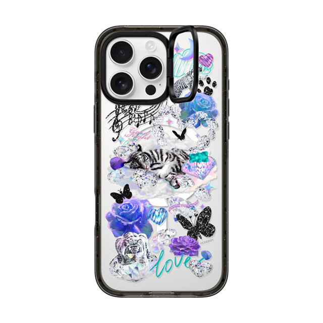 Mond Kim x CASETiFY iPhone 16 Pro Max ケース Sticker,Floral ブラック インパクトリングスタンドケース MagSafe対応 Sweet Dream by Mond Kim Father's Day Mond Kim x CASETiFY iPhone 16 Pro Max ケース Sticker,Floral ブラック インパクトリングスタンドケース MagSafe対応 Sweet Dream by Mond Kim Father's Day