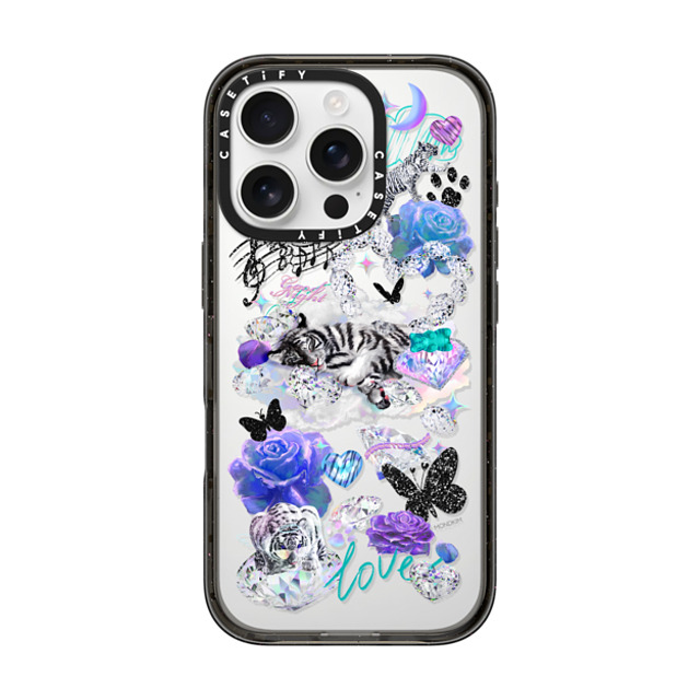 Mond Kim x CASETiFY iPhone 16 Pro Case Sticker,Floral Black Impact Case Sweet Dream by Mond Kim Father's Day Mond Kim x CASETiFY iPhone 16 Pro Case Sticker,Floral Black Impact Case Sweet Dream by Mond Kim Father's Day