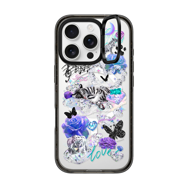 Mond Kim x CASETiFY iPhone 16 Pro ケース Sticker,Floral ブラック インパクトリングスタンドケース MagSafe対応 Sweet Dream by Mond Kim Father's Day Mond Kim x CASETiFY iPhone 16 Pro ケース Sticker,Floral ブラック インパクトリングスタンドケース MagSafe対応 Sweet Dream by Mond Kim Father's Day